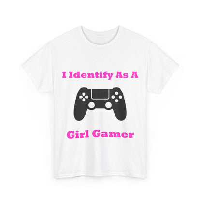 Girl Gamer (White) - Unisex Heavy Cotton Tee - Better Mode