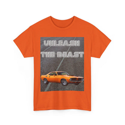 Unleash The Beast Classic Cars Orange - Unisex Heavy Cotton T-Shirt