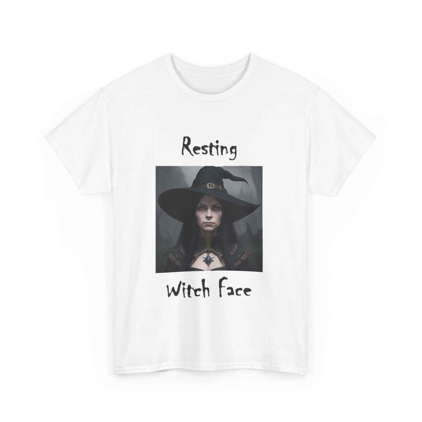 Halloween - Resting Witch Face - Unisex Heavy Cotton T-Shirt