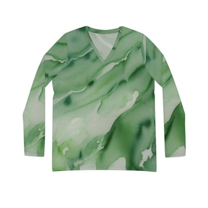 Green Marble V-neck Shirt