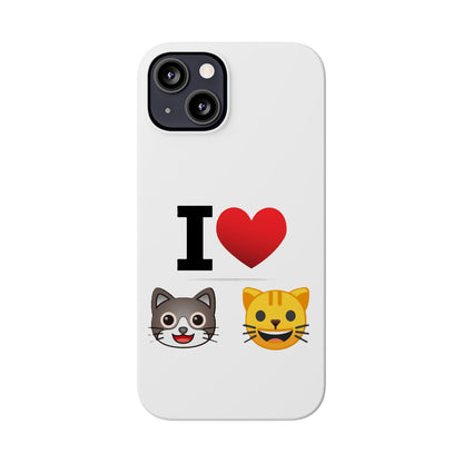 I Heart Cats - Slim Phone Cases