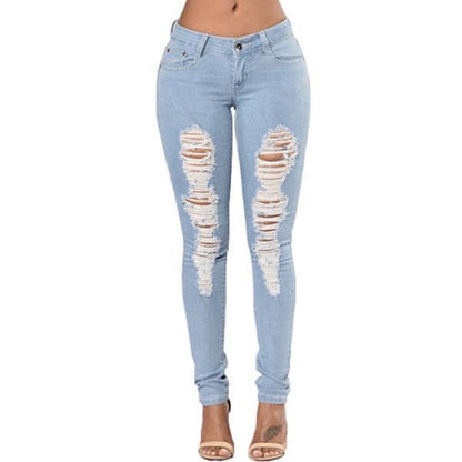 Women's Jeans - Ripped Cut - Slim Fit