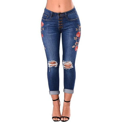 Women's Jeans - Ripped Cut - Slim Fit