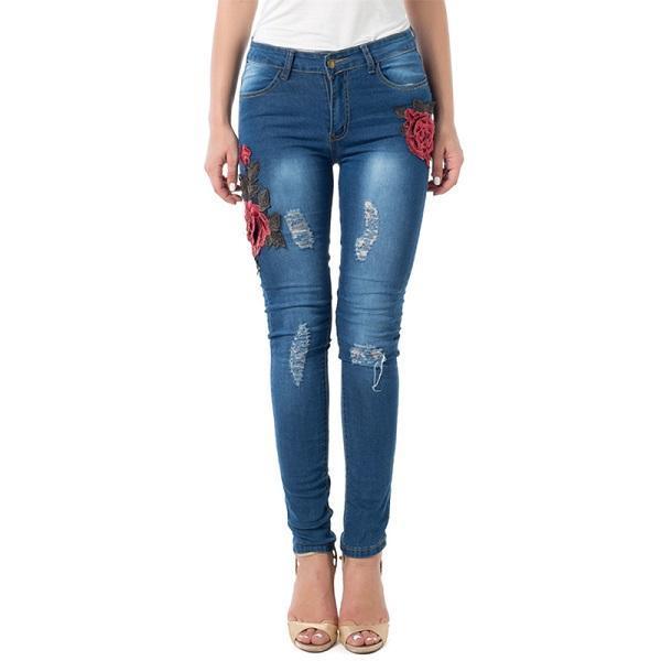 Women's Jeans - Ripped Cut - Slim Fit