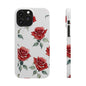 Slim Phone Cases - Roses (White)