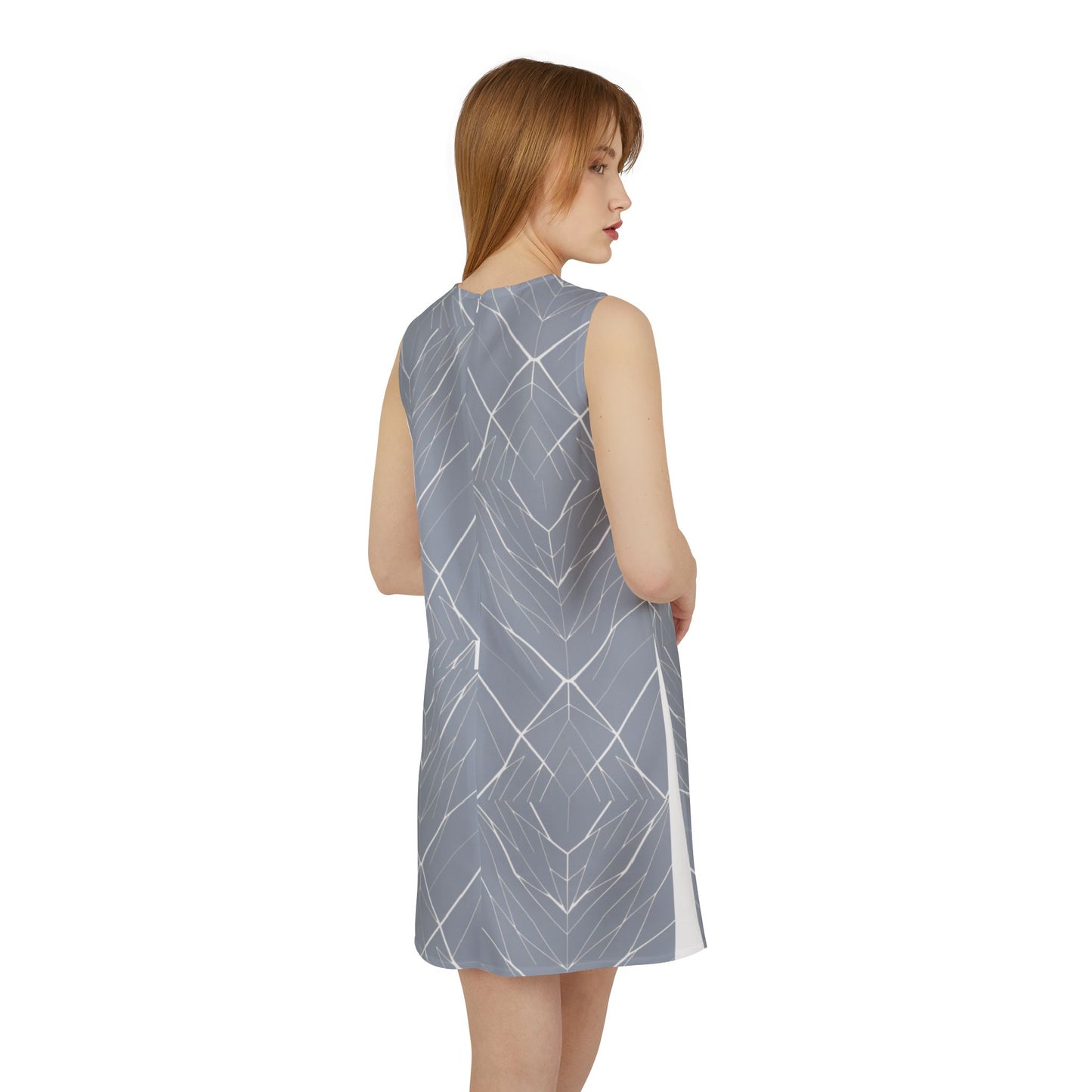 Slate Pattern A-line Sleeveless Dress (AOP)