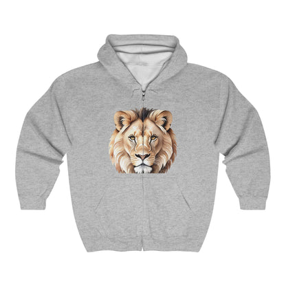 Lion - Full Zip Hooded Sweatshirt