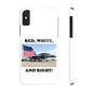 Red, White - (White)Slim Phone Cases