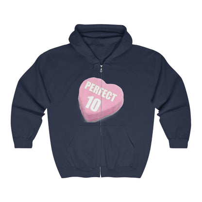 Candy Heart - Perfect 10 - Full Zip Hooded Sweatshirt