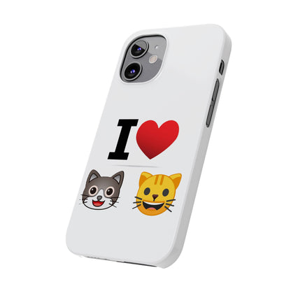 I Heart Cats - Slim Phone Cases