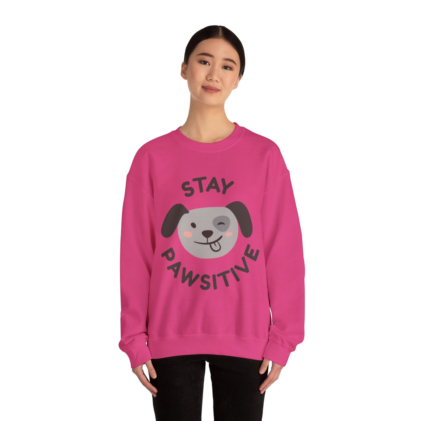 Stay Pawsitive - Crewneck Sweatshirt