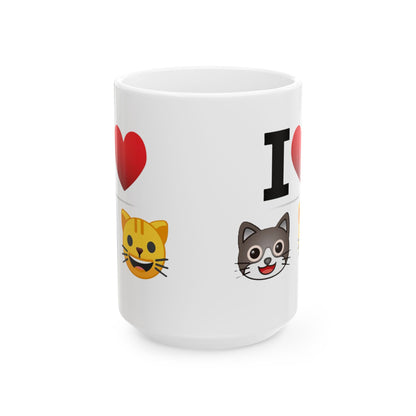 I Heart Cats - Ceramic Mug, (11oz, 15oz) - Better Mode