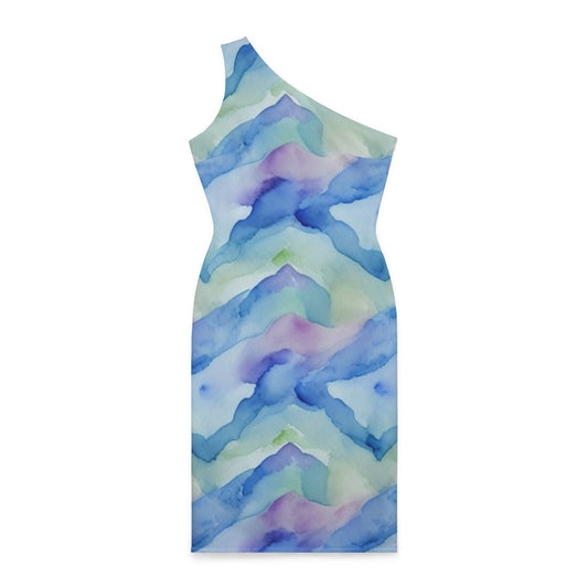 Multi Color Pastel Shoulder Dress