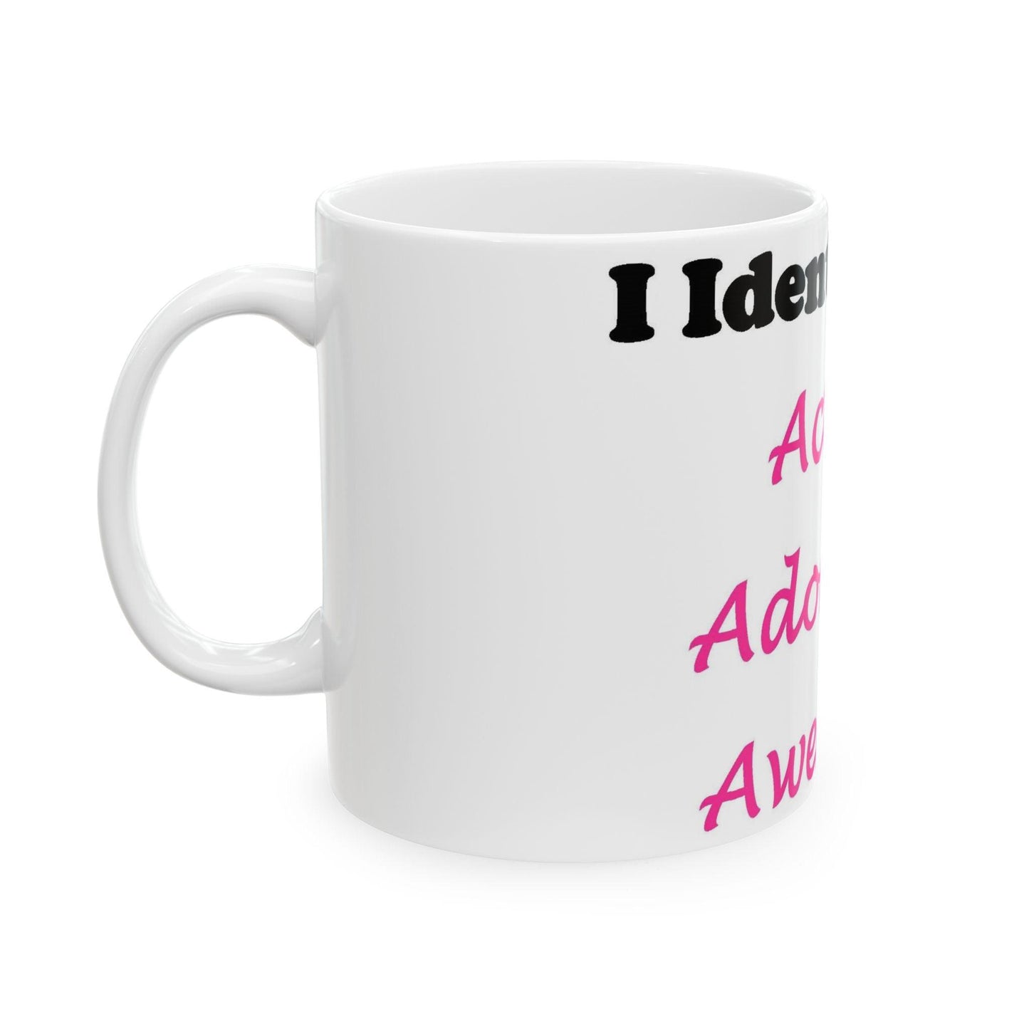 ID Active Adorable Awesome (White) - Ceramic Mug, (11oz, 15oz)