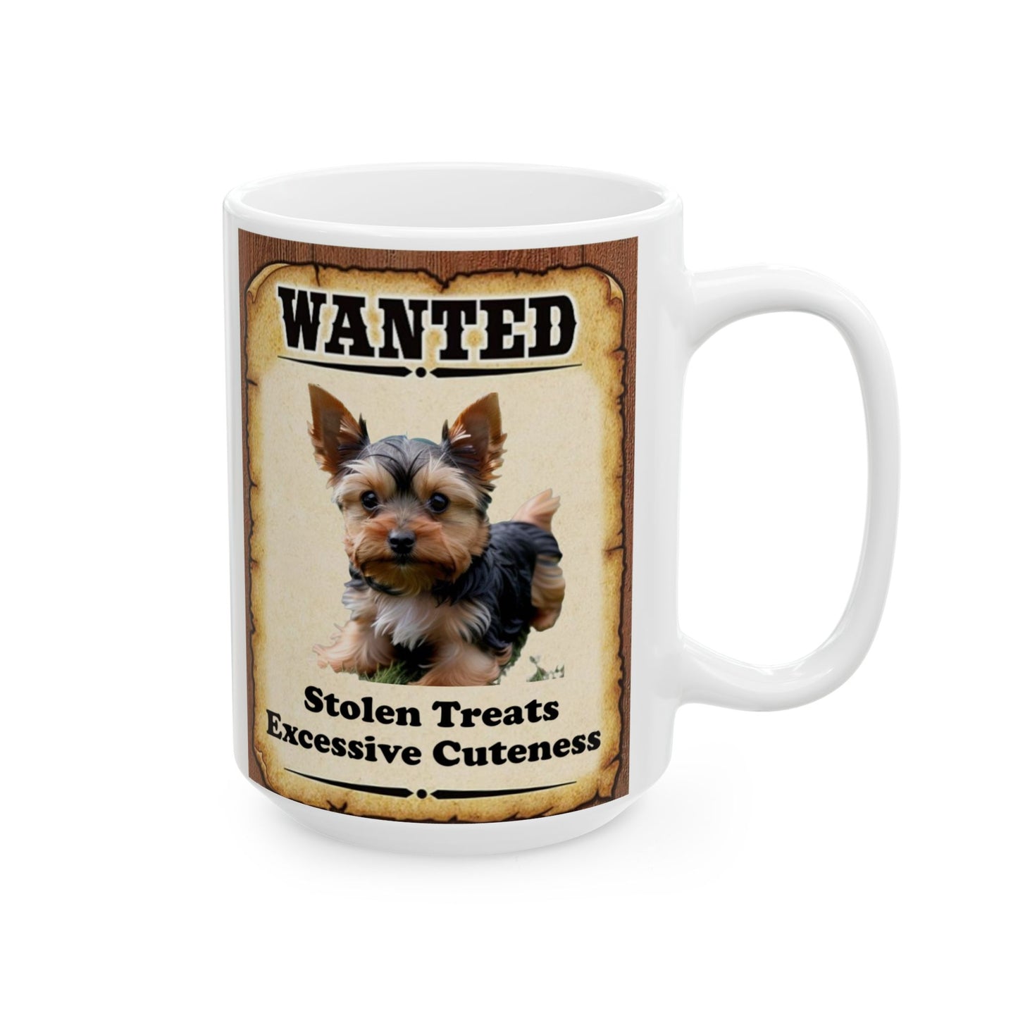 Wanted Poster Ceramic Mug - Yorkie