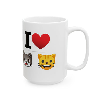 I Heart Cats - Ceramic Mug, (11oz, 15oz) - Better Mode