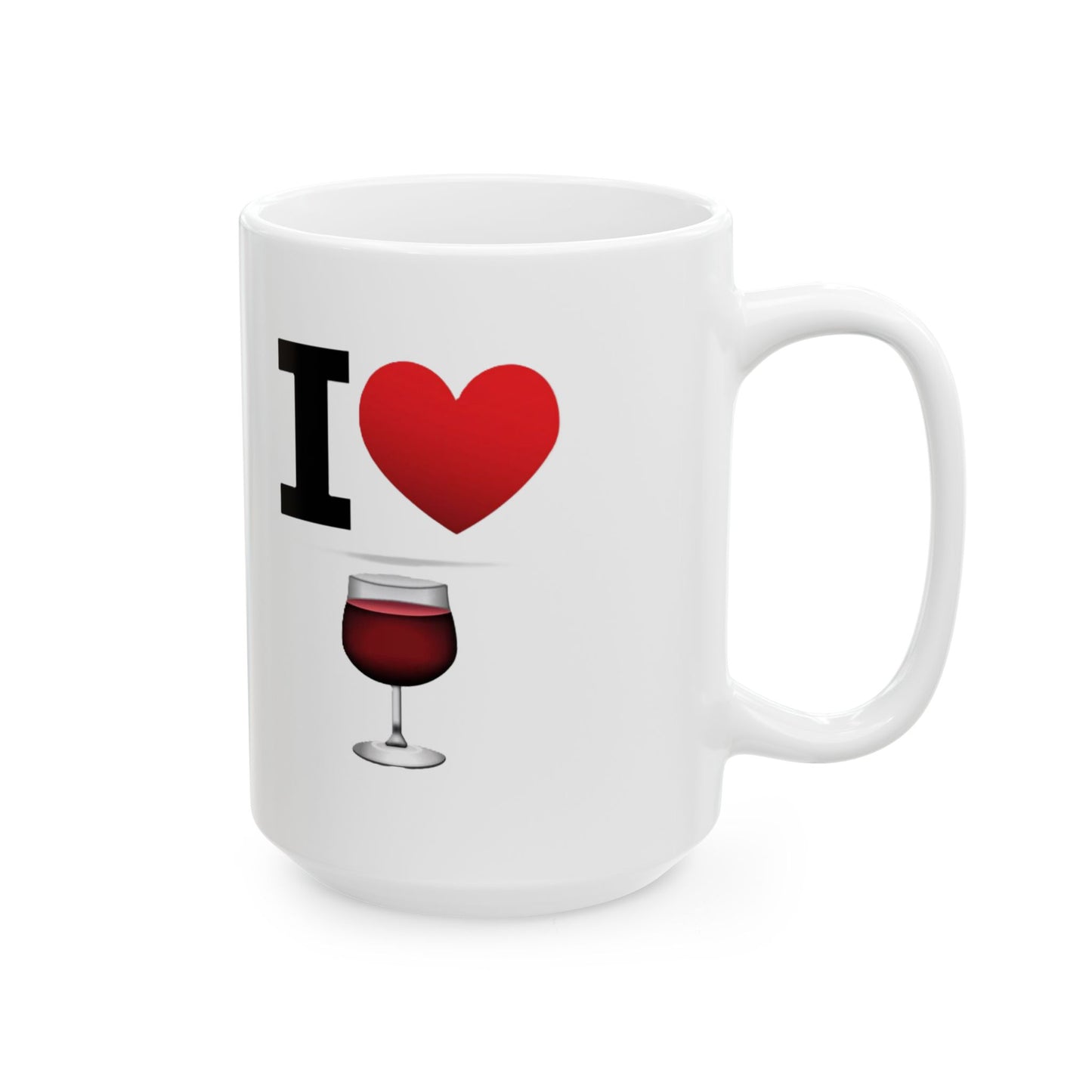 I Heart Wine - Ceramic Mug, (11oz, 15oz) - Better Mode