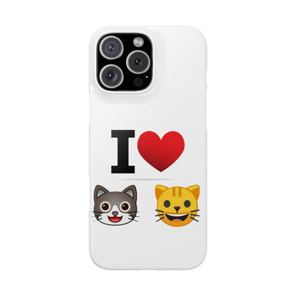 I Heart Cats - Slim Phone Cases