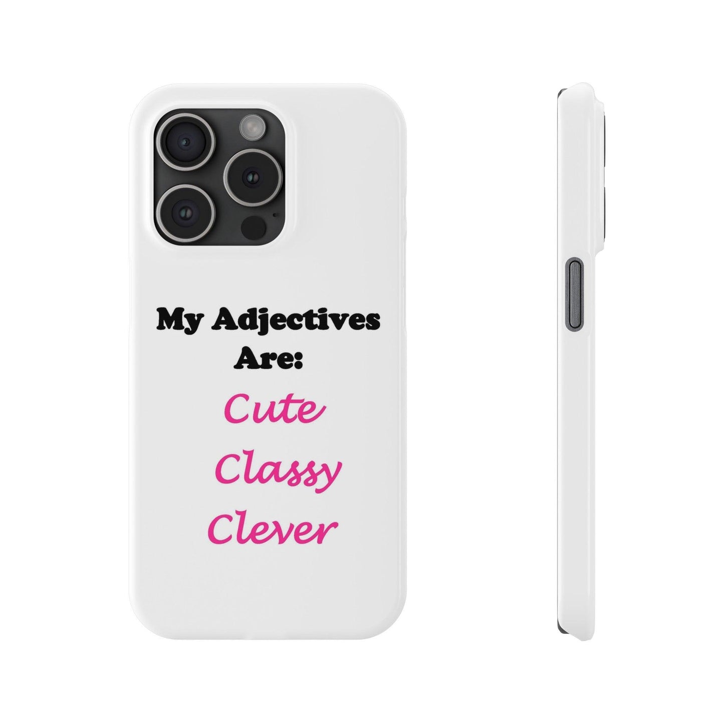 Cute (White) - Slim Phone Cases - Better Mode