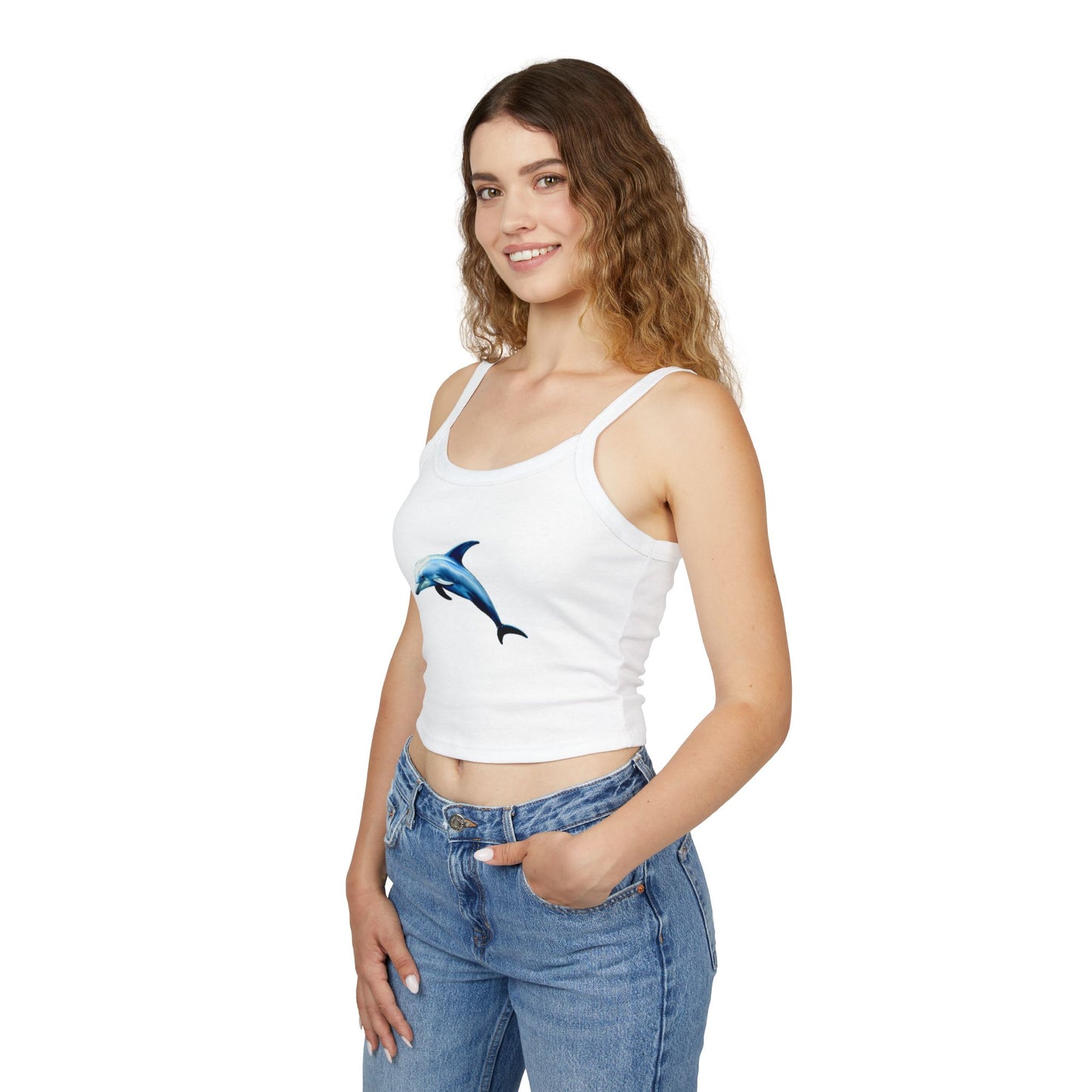 Dolphin - Women's Spaghetti Strap Tank Top