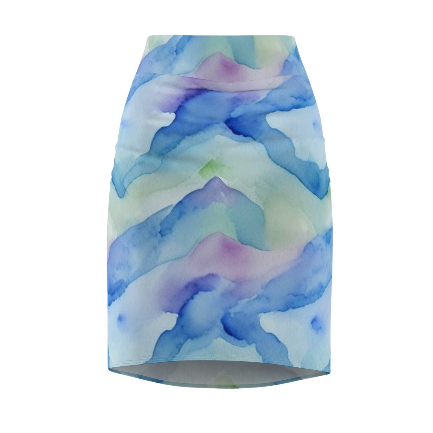 Multi Color Pastel Pencil Skirt