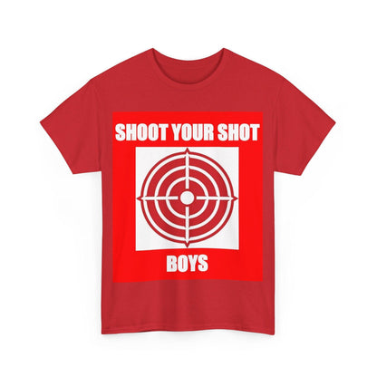 Shoot Your Shot (Red) - Unisex Heavy Cotton T-Shirt