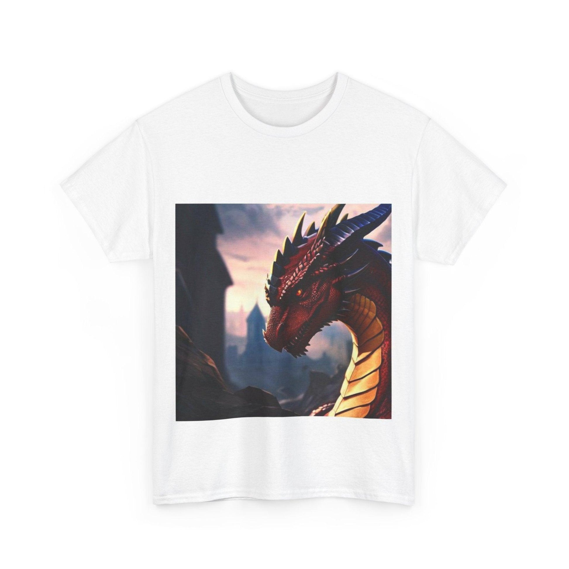 Dragon 1 (White) - Unisex Heavy Cotton Tee - Better Mode