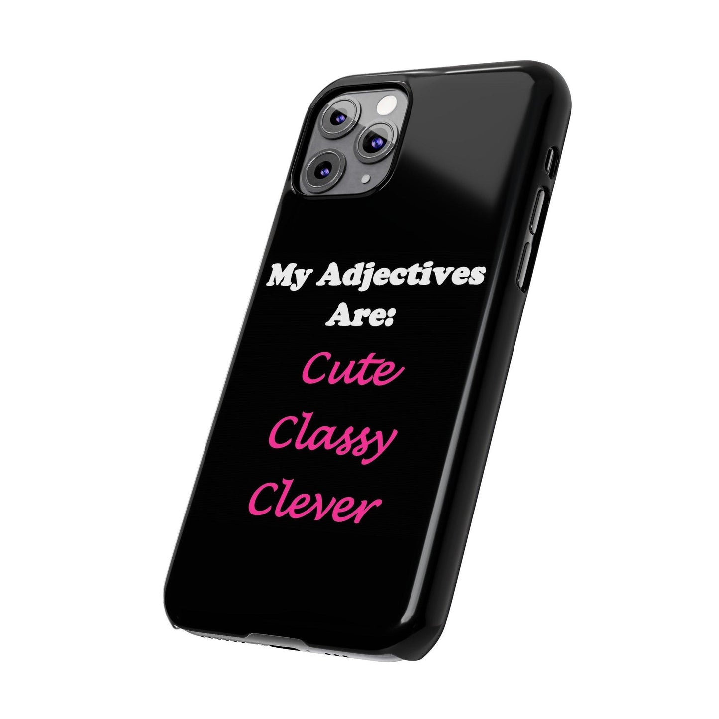 Cute (Black) - Slim Phone Cases - Better Mode