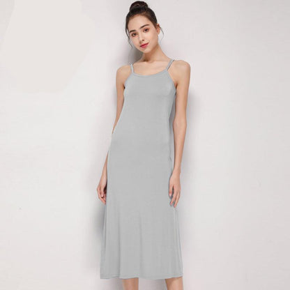 Women's Summer Mid Length Modal Suspender Dress - Better Mode