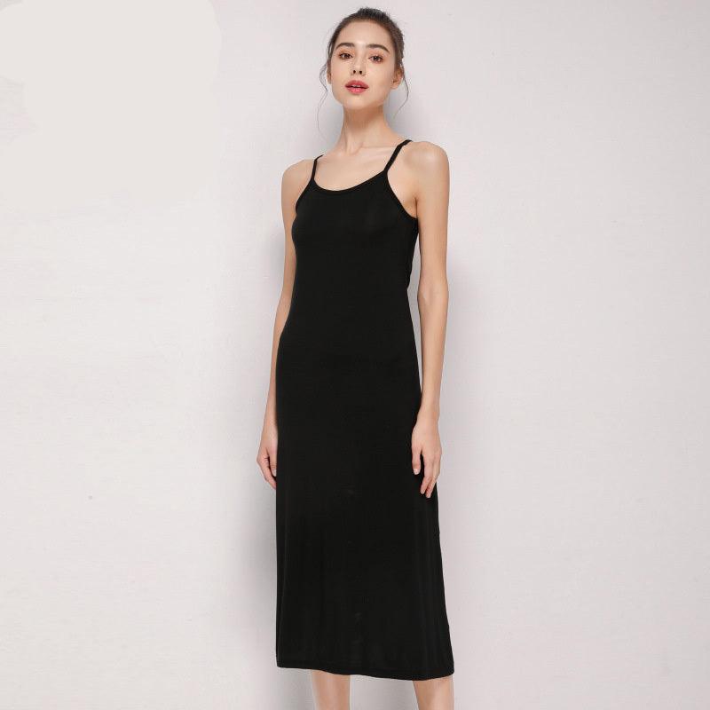 Women's Summer Mid Length Modal Suspender Dress - Better Mode