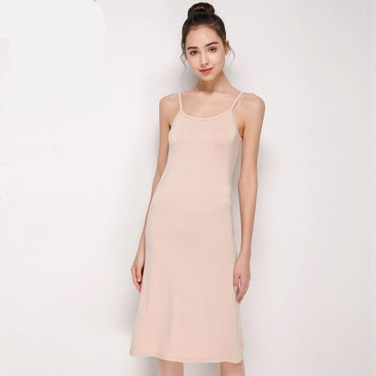 Women's Summer Mid Length Modal Suspender Dress - Better Mode