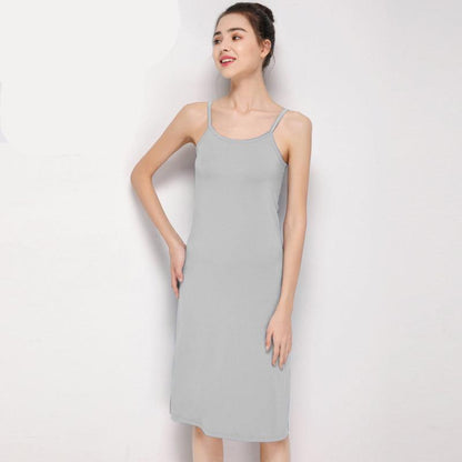 Women's Summer Mid Length Modal Suspender Dress - Better Mode