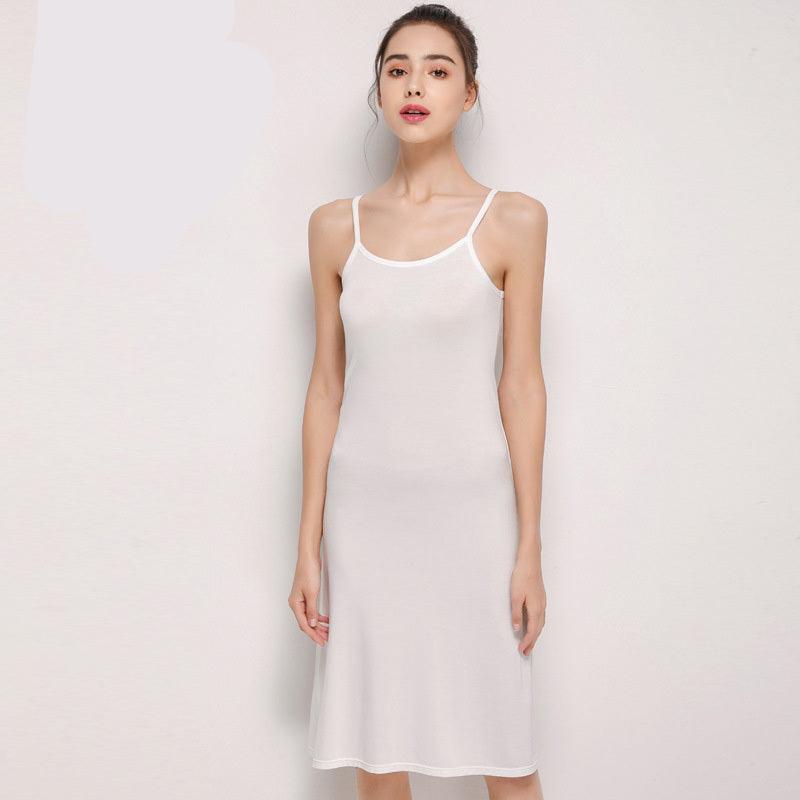 Women's Summer Mid Length Modal Suspender Dress - Better Mode