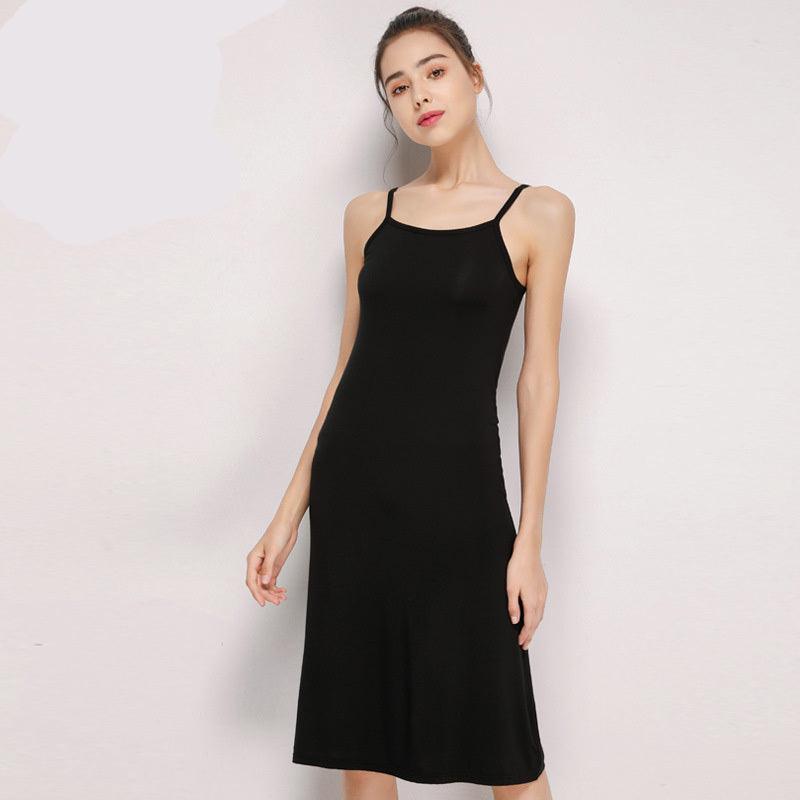 Women's Summer Mid Length Modal Suspender Dress - Better Mode