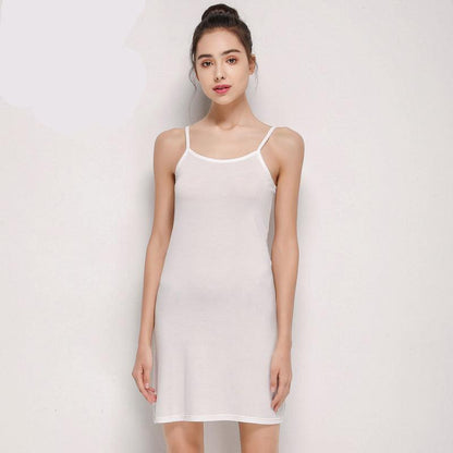 Women's Summer Mid Length Modal Suspender Dress - Better Mode