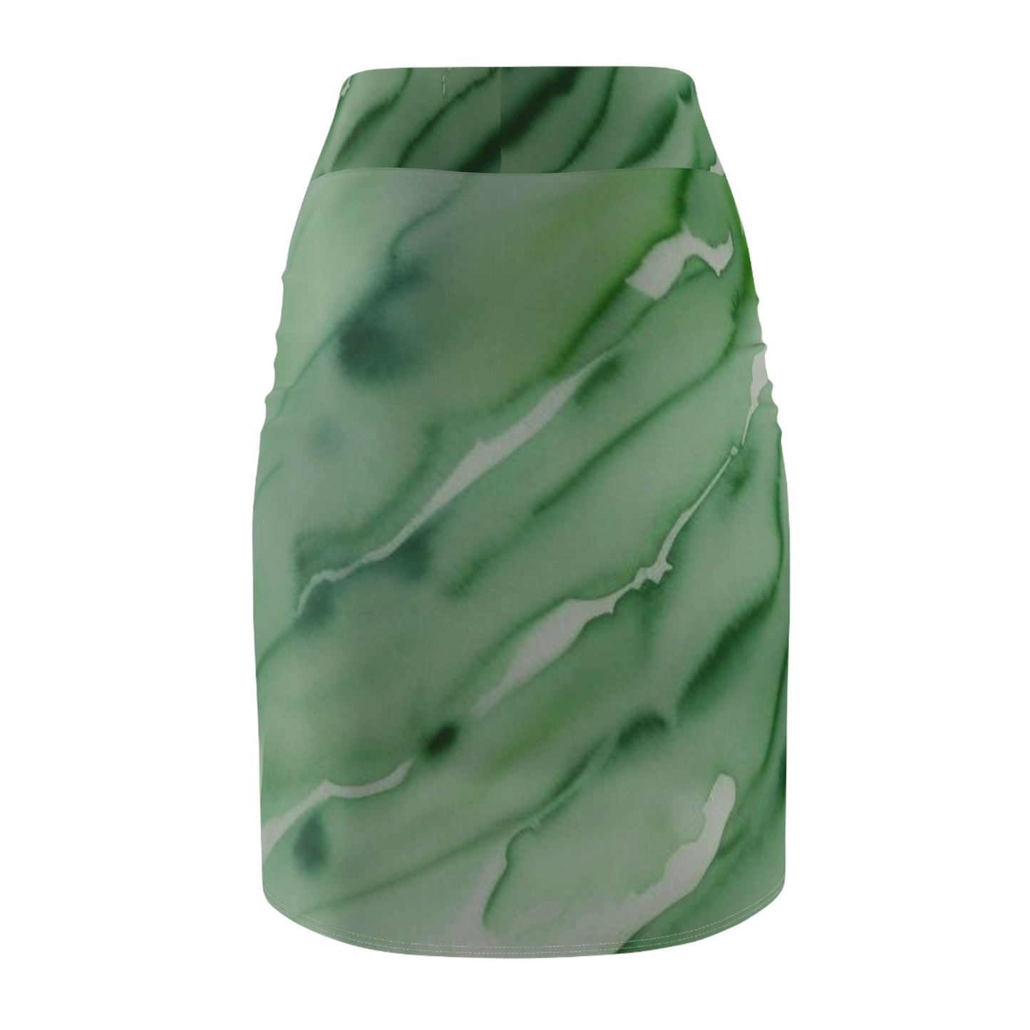 Green Marble Pencil Skirt