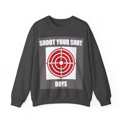 Shoot Shot - (Gray) - Unisex Heavy Blend™ Crewneck Sweatshirt