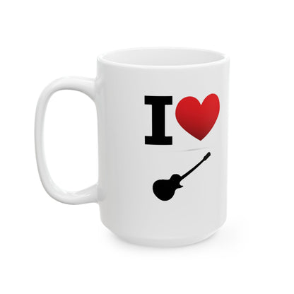 I Heart Guitar - Ceramic Mug, (11oz, 15oz) - Better Mode