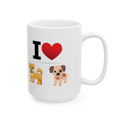 I Heart Dogs Ceramic Mug