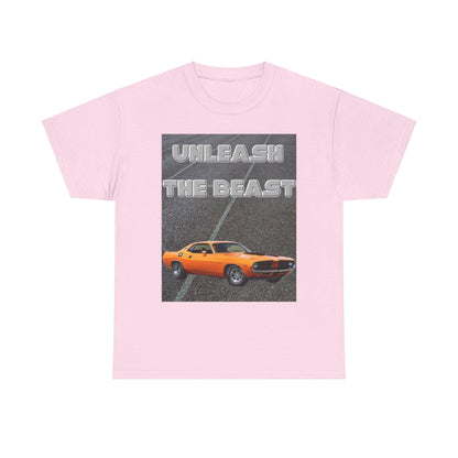 Unleash The Beast Classic Cars Orange - Unisex Heavy Cotton T-Shirt