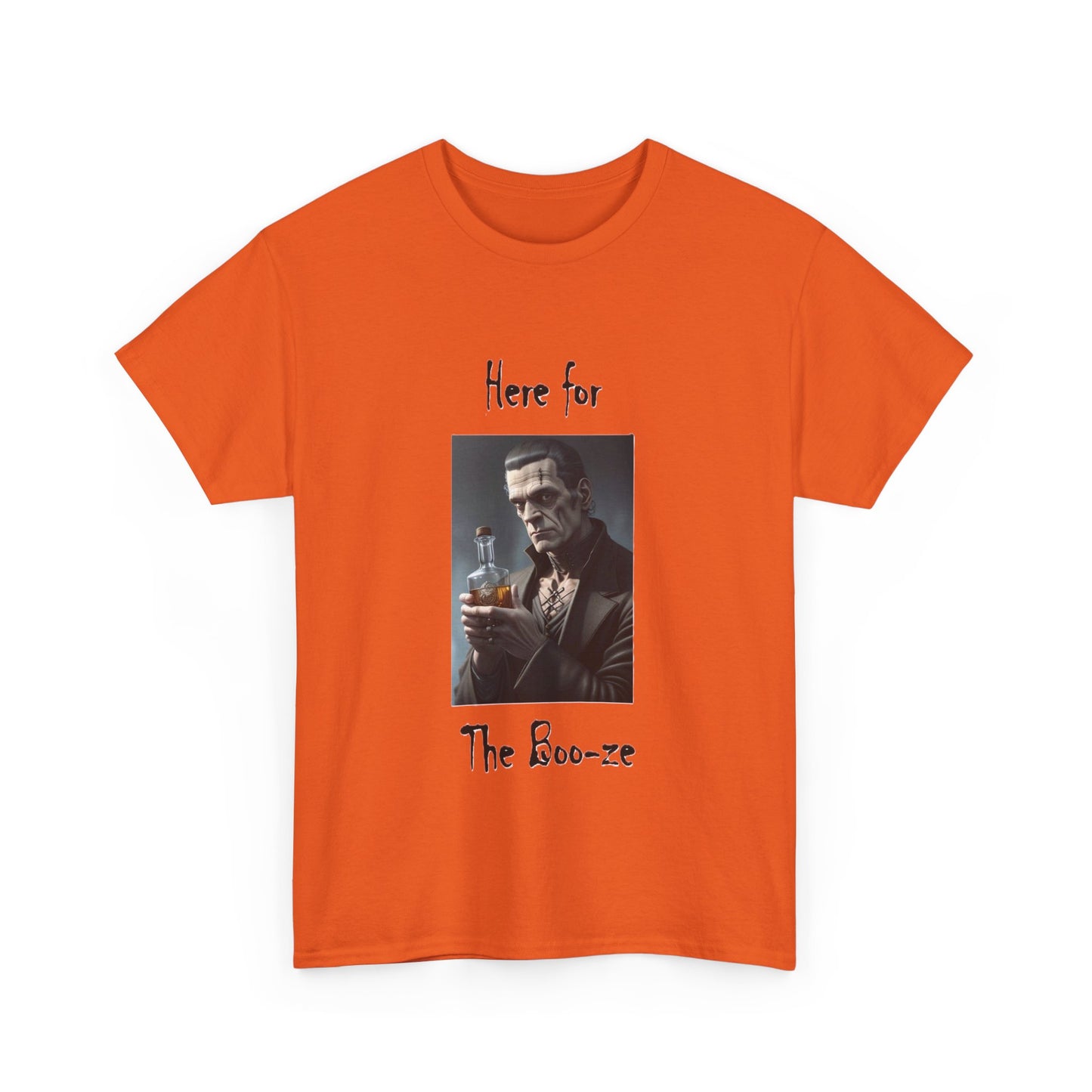 Halloween - Here For Boo-ze - Unisex Heavy Cotton T-Shirt