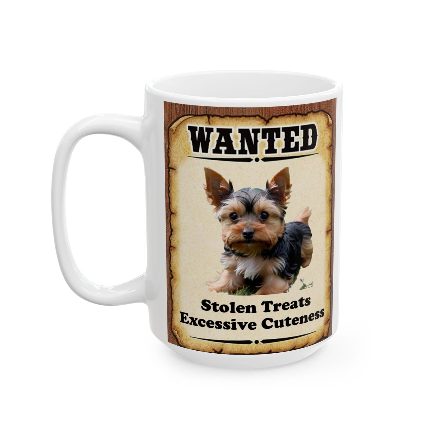 Wanted Poster Ceramic Mug - Yorkie