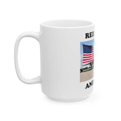 Red, White (White) - Ceramic Mug, (11oz, 15oz)