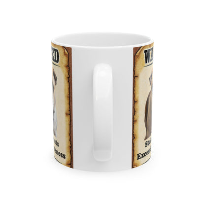 Wanted Poster Ceramic Mug - Bulldog