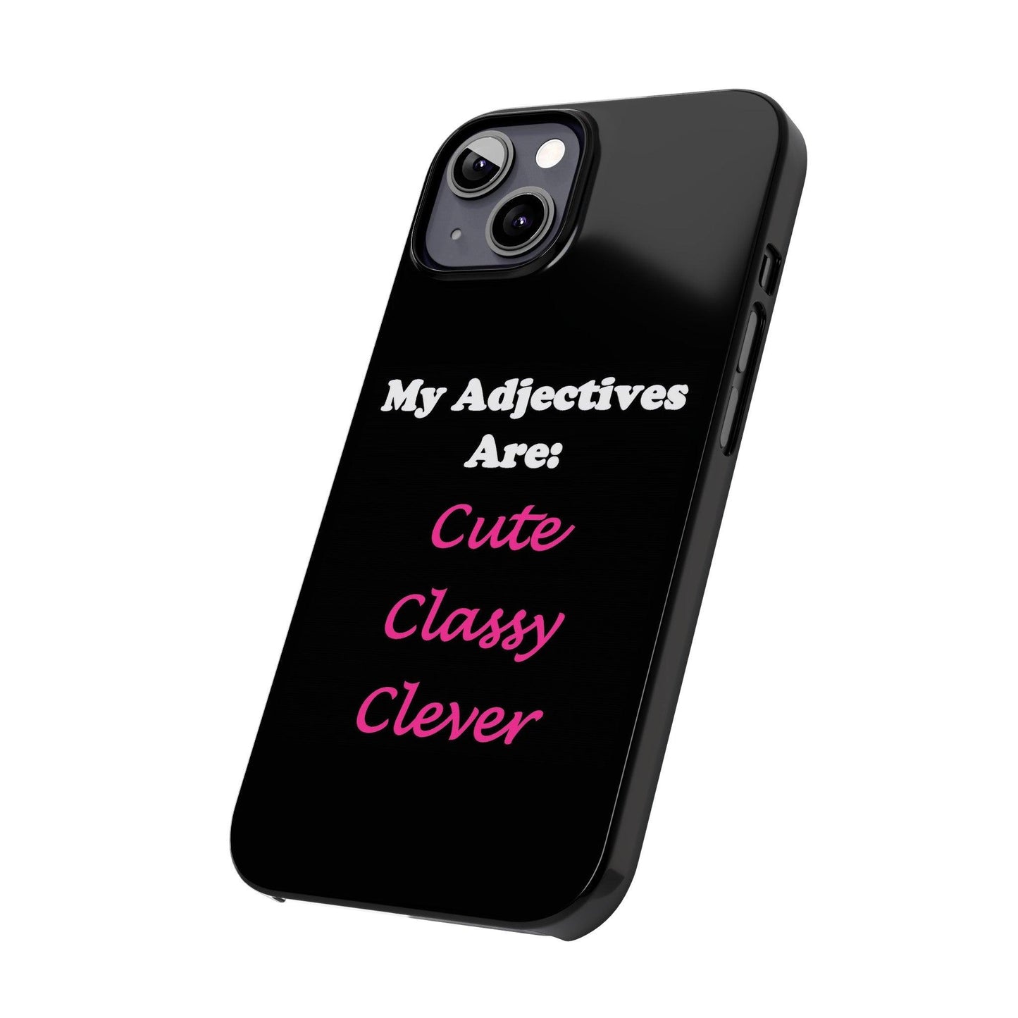 Cute (Black) - Slim Phone Cases - Better Mode