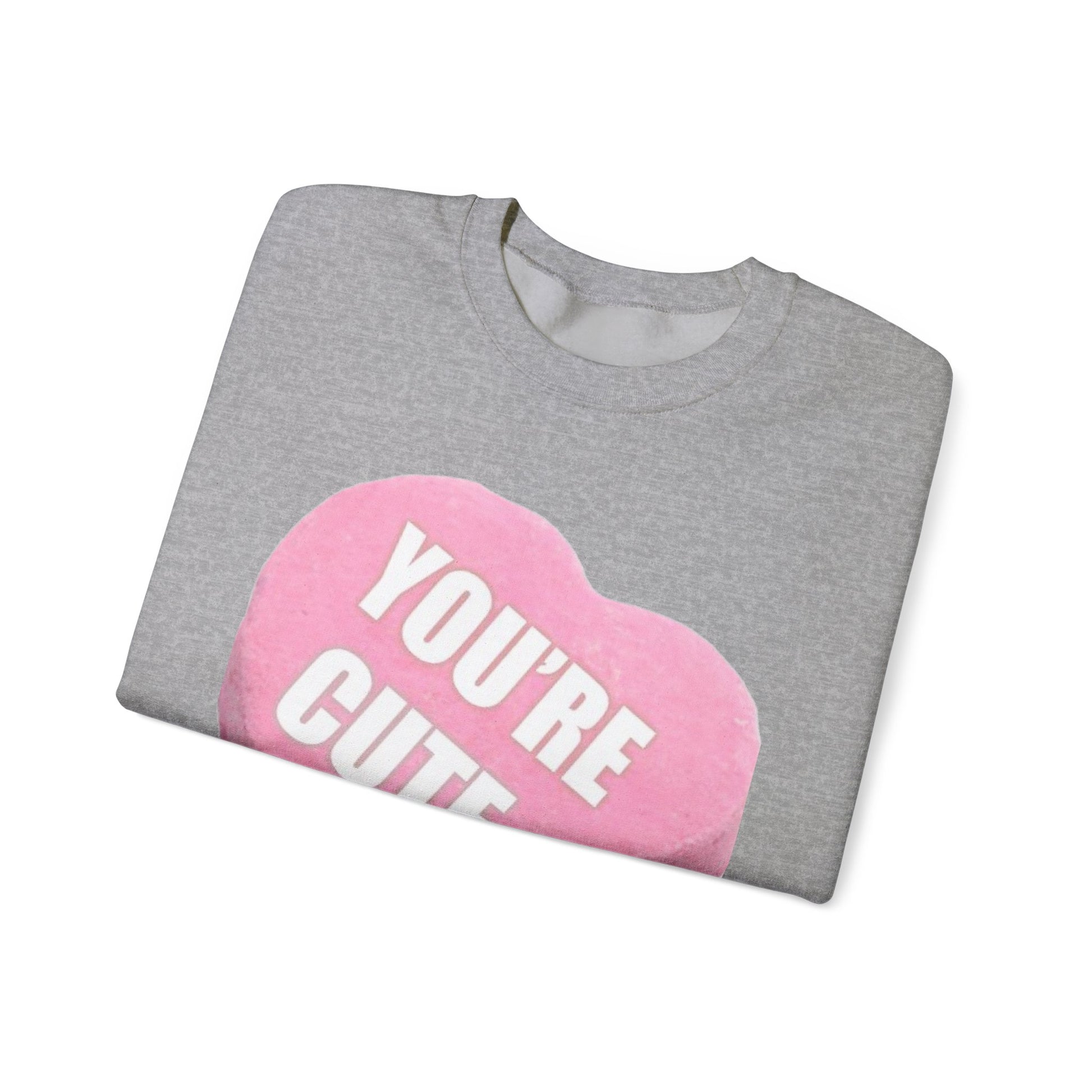 Candy Heart "You're Cute" - Crewneck Sweatshirt - Better Mode