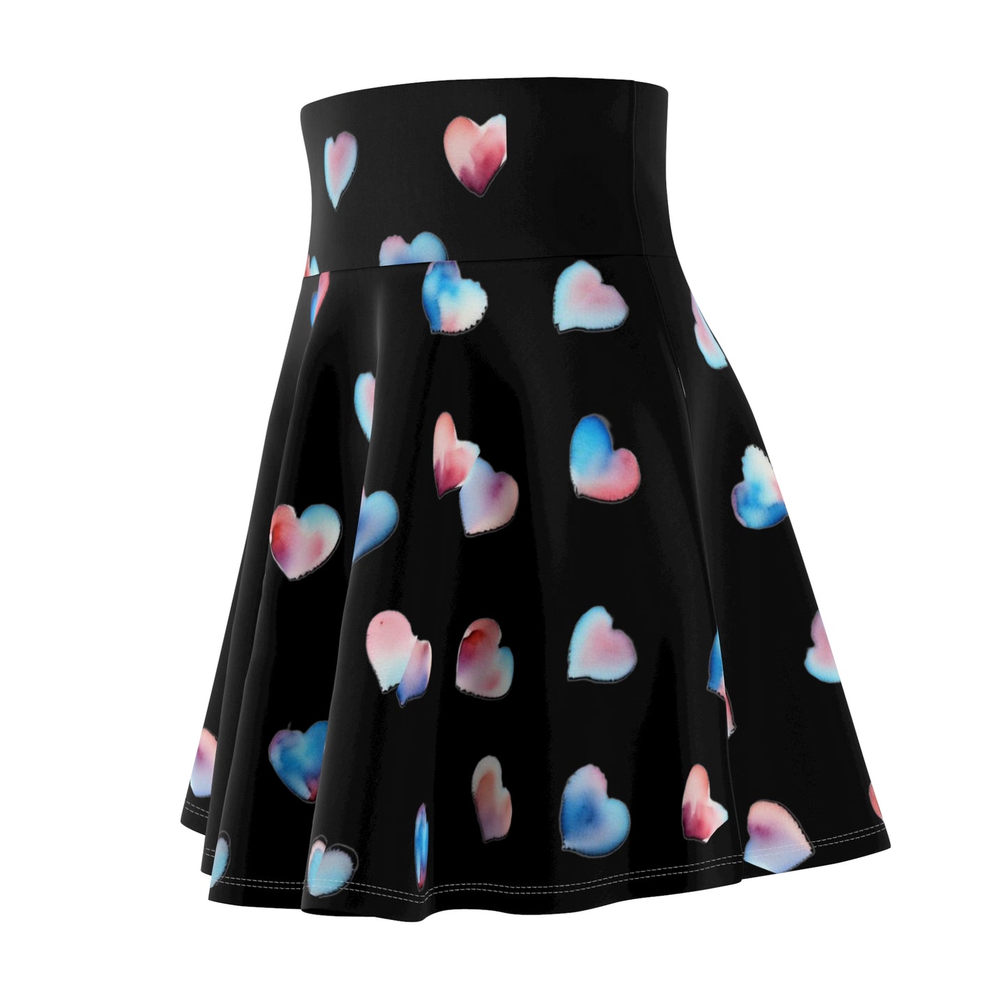 Heart Pattern Skater Skirt