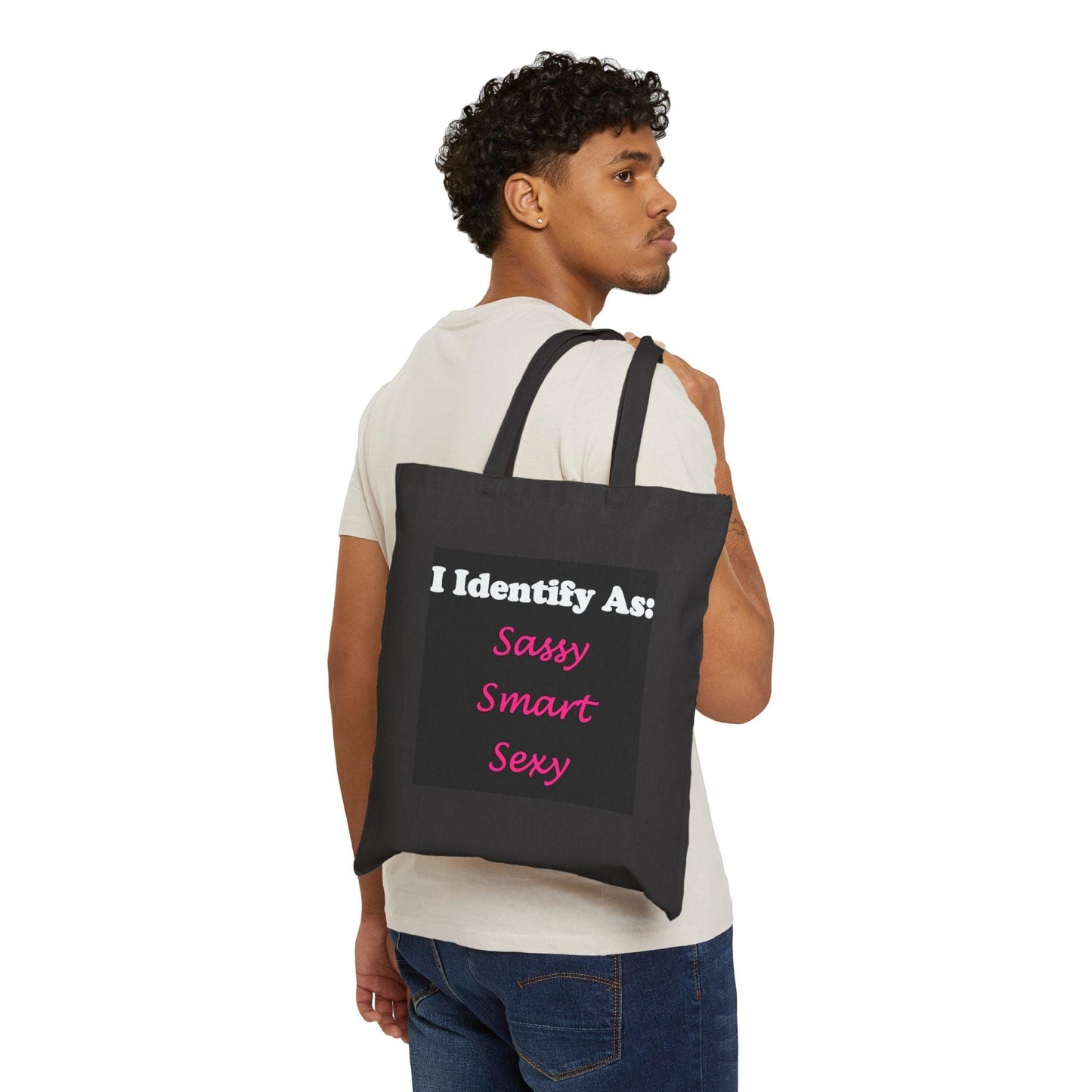 Sassy (Black) - Cotton Canvas Tote Bag - Better Mode