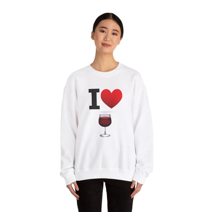 I Heart Wine - Crewneck Sweatshirt