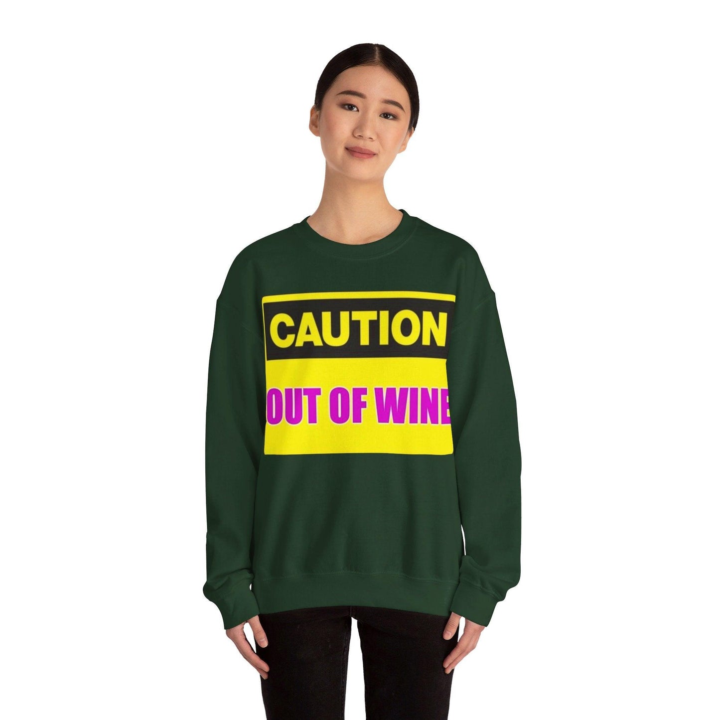 Caution Wine - Unisex Heavy Blend™ Crewneck Sweatshirt